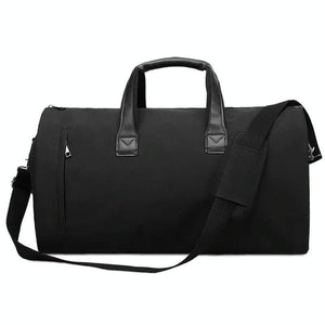 Shoe Compartment Travel Suit Bag | Compact & Organized | Black