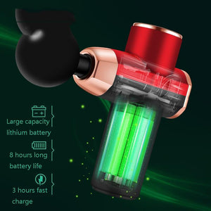 Compact 12V Muscle Relax Massage Gun | Mini Size | Black & Green