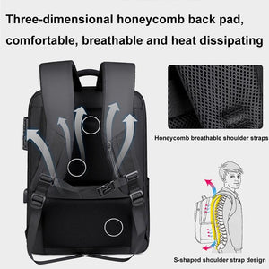 Waterproof Laptop Backpack with USB Port | 17 Inch Capacity | Password Lock