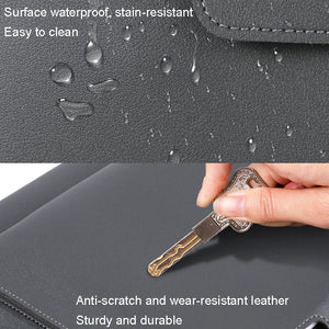 Waterproof Elastic Button Laptop Handbag | PU Material | Grey | 13.3/14 Inch