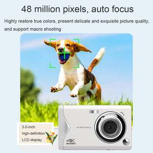 3.0-inch Autofocus 4K HD Digital Camera with HD Screen | White