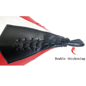Black & White Suspended Pear-Shaped Speed Ball for Boxing | Red