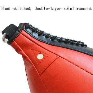 Black & White Suspended Pear-Shaped Speed Ball for Boxing | Red