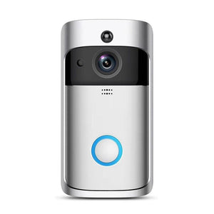Smart Wi-Fi Video Doorbell with Night Vision & Wide-Angle Camera | 720P Low Power Mobile Remote | Black