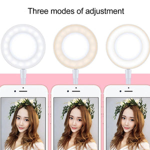 Universal Cell Phone Holder with Selfie Ring Light for Studio Recording & Live Broadcast | Black