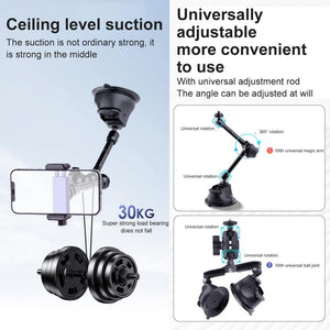 Articulating Magic Arm with Suction Cup Phone Clamp