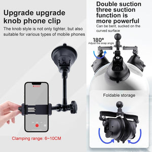 Articulating Magic Arm with Suction Cup Phone Clamp