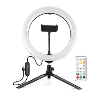 10.2" Marquee LED Beauty Light with Tripod & Remote | Dual - Colour Ring Light for Vlogging & Photography