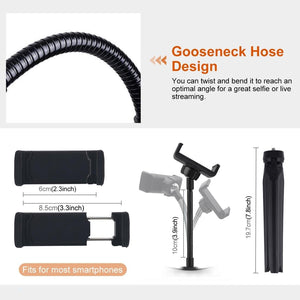 10.2" Marquee LED Beauty Light with Tripod & Remote | Dual - Colour Ring Light for Vlogging & Photography