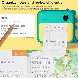 32GB Children Instant Camera with Dual-Lens & Mini Print | Pink Cat | Pink Cat