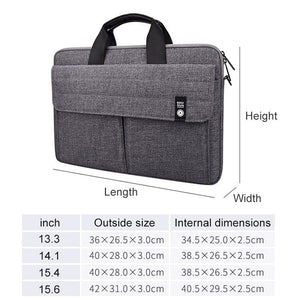 15.4 Inch Laptop Handheld Briefcase Storage Bag | No Shoulder Strap | Grey