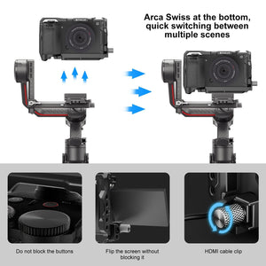 Metal Camera Cage Stabilizer | Sony A6700 | Black