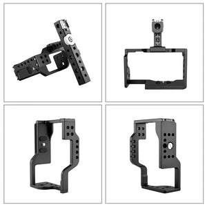 Sony A6600 Video Camera Cage Stabilizer with Handle | Black