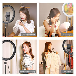 11.8" LED Ring Light Kit with Tripod & Phone Clamp