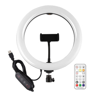 10.2" Curved LED Ring Light with Dual - Colour Temperature | Remote & Tripod