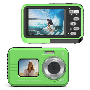 Waterproof Outdoor Camera | 48MP | Dual Screen | WDC901 | Yellow | High-Resolution Photos