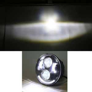 5.75 Inch DC12V 6000K-6500K 40W Car LED Headlight for Harley | Black