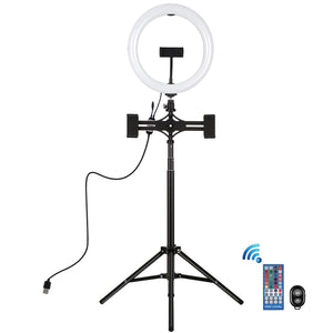 10.2" RGBW LED Ring Light Kit with Tripod and Phone Mount