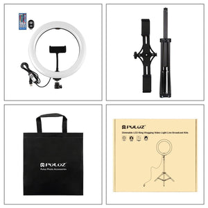 10.2" RGBW LED Ring Light Kit with Tripod and Phone Mount