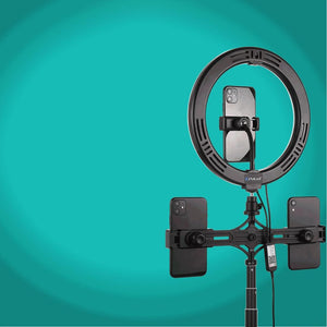 10.2" RGBW LED Ring Light Kit with Tripod and Phone Mount