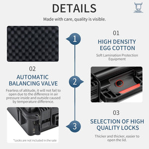 Waterproof Dual-Layer Storage Box for Insta360 X4 Startrc | Black