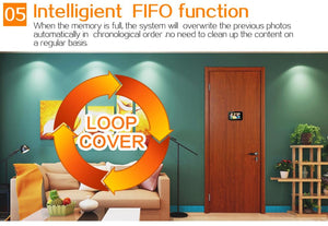 4.3" Security Camera Door Peephole | One-Key Watch | Black