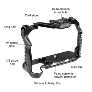 Metal Camera Cage for Canon EOS R10 | Stabilizer Rig | Black