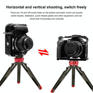 Metal Camera Cage for Canon EOS R10 | Stabilizer Rig | Black