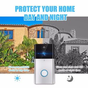 HD 720P Security Camera | Smart Wifi Video Doorbell | Intercom | TF Card | Infrared Night Vision | Motion Detection | App for iOS & Android