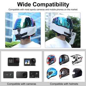 Motorcycle Helmet Chin Mount | For Bending Action Camera