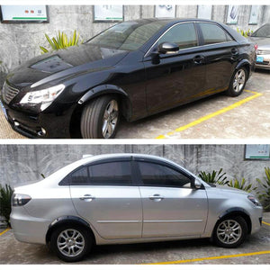 2 Pcs 58cm Car Stickers | Rubber Round Arc Strips | Fender Flares Wheel Eyebrow Decal Sticker | Black