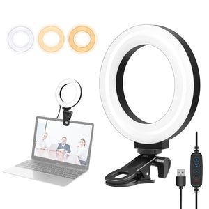 USB Ring Selfie Light with Dual Colour Temperature & 3 Modes | 4.7 - Inch