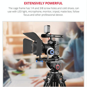 Video Camera Cage Stabilizer with Handle for Nikon Z6 / Z7 | Black