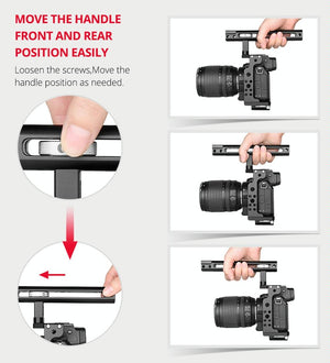 Video Camera Cage Stabilizer with Handle for Nikon Z6 / Z7 | Black