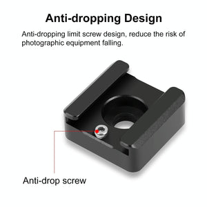 Aluminum Cold Shoe Mount | Microphone or Flash Light | Black