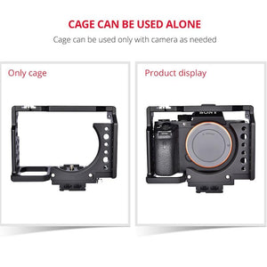 Video Camera Cage Stabilizer for Sony A7K / A72 / A73 / A7S2 / A7R3 / A7R2 / A7X | Black