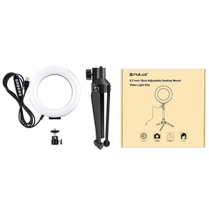 6.2" USB LED Ring Light with 10 Modes & Desktop Tripod Mount | Black