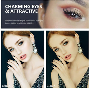 7.9" LED Ring Light with USB | 3 Modes Dimmable | Dual Colour | Phone Clamp