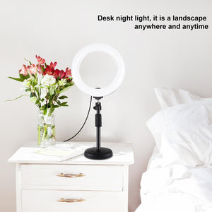 7.9" LED Ring Light with USB | 3 Modes Dimmable | Dual Colour | Phone Clamp