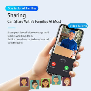 Wireless Doorbell Camera | Night Vision | Motion Detection | Black