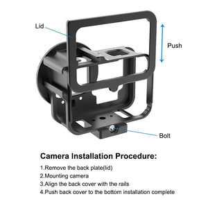 Aluminum Protective Cage for GoPro Hero with UV Lens & Insurance Frame