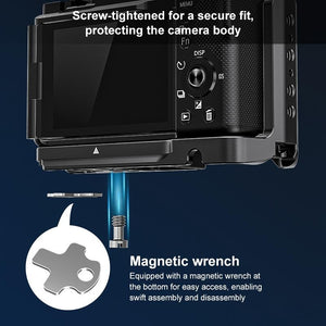 Sony ZV-E10 II Camera Cage Stabilizer | Black Metal