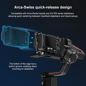 Sony ZV-E10 II Camera Cage Stabilizer | Black Metal