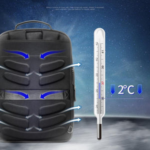 Business Laptop Backpack | Large Capacity | USB Port | Breathable Black | 29x16x44cm