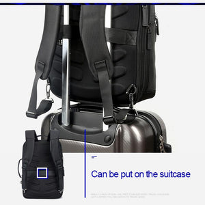 Business Laptop Backpack | Large Capacity | USB Port | Breathable Black | 29x16x44cm
