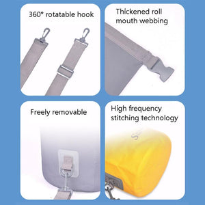 Waterproof Beach Bag for Outdoor Activities | PVC Mesh Cloth Storage Bucket | Swimming, Rafting, Seaside Fun | Grey