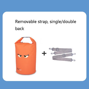Waterproof Beach Bag for Outdoor Activities | PVC Mesh Cloth Storage Bucket | Swimming, Rafting, Seaside Fun | Grey