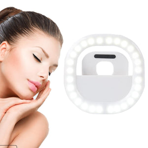 Rechargeable Clip - On Selfie Light for Mobile Phones | Blue