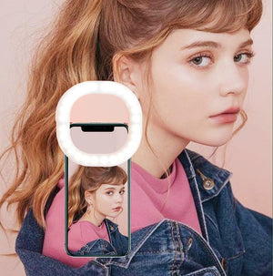 Rechargeable Clip - On Selfie Light for Mobile Phones | Blue