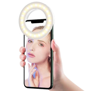 Selfie Ring Light for Mobile Phones | Beauty Enhancer | Black